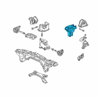 OEM 2000 Honda CR-V Bracket, RR. Engine Mounting (MT) Diagram - 50827-S10-J00