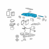 OEM 2007 Chevrolet Silverado 1500 Case-Heater & A/C Evaporator & Blower Upper Diagram - 22800175