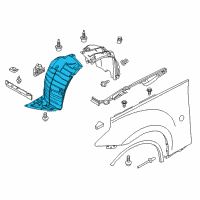 OEM 2017 Nissan 370Z Protector-Front Fender, Front RH Diagram - 63844-1EA0A