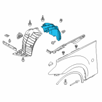 OEM 2012 Nissan 370Z Protector-Front Fender, LH Diagram - 63843-1EA0A