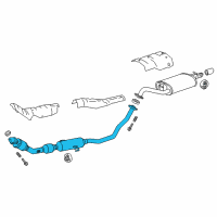 OEM 2015 Toyota Corolla Converter & Pipe Diagram - 17410-0T561