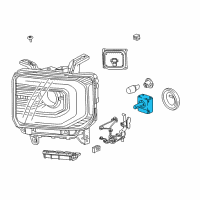 OEM 2017 GMC Sierra 3500 HD Bulb-Headlamp Diagram - 13594523