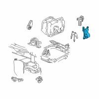 OEM 2003 Pontiac Grand Am Mount Asm-Trans Diagram - 22604371