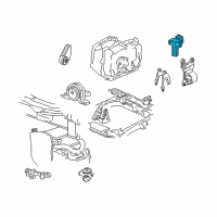 OEM 2001 Pontiac Grand Am Mount Asm-Trans Rear Diagram - 22604370