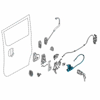 OEM Nissan NV200 Base-Slide Door Lock, RH Diagram - 82540-9SF0A