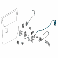 OEM Nissan NV200 Rear Driver Door Lock Actuator Diagram - 82501-9SG0A