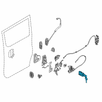 OEM 2015 Nissan NV200 Cylinder Set-Slide Door Lock Diagram - H2600-3LM0A