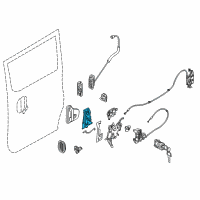 OEM 2016 Nissan NV200 Slide Door Handle Assembly Outside Left Diagram - 82607-3LM0B