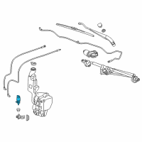 OEM 2018 Chevrolet Suburban Front Washer Pump Diagram - 23353390