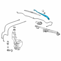 OEM GMC Yukon XL Wiper Arm Diagram - 23193323