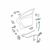 OEM 2007 Pontiac G6 Knob, Rear Side Door Locking Rod Diagram - 15875862