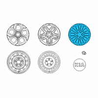 OEM Kia Forte Wheel Hub Cap Assembly Diagram - 52970M7000