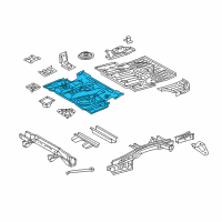 OEM 2020 Lexus RX350 Pan, Center Floor Diagram - 58211-0E020