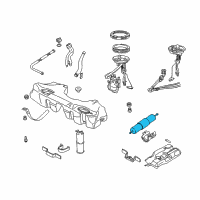 OEM BMW Fuel Filter With Pressue Regulator Diagram - 13-32-1-709-535