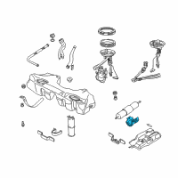 OEM 1998 BMW 528i Bracket Fuel Strainer Diagram - 13-32-1-702-583