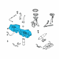 OEM 2001 BMW M5 Plastic Fuel Tank With Left Sensor Diagram - 16-11-6-757-342
