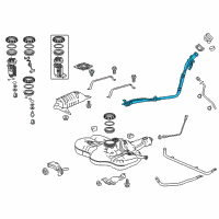 OEM Honda HR-V Pipe Complete, Fuel Filler Diagram - 17660-T7W-A01