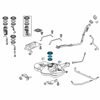 OEM 2020 Honda Fit Nut & Gasket Set, Fuel Lock Diagram - 17046-T5R-A00