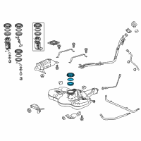 OEM 2021 Honda HR-V Nut & Gasket Set, Fuel Lock Diagram - 17046-T5R-A00