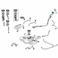 OEM 2006 Acura MDX Gasket, Fuel Filler Diagram - 17662-TAA-003