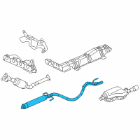 OEM Saturn Ion Exhaust Resonator Pipe Assembly Diagram - 15887590