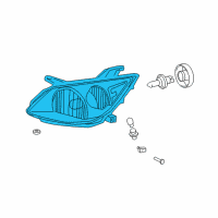 OEM 2004 Pontiac Vibe Capsule/Headlamp/Fog Lamp Headlamp Diagram - 88972560