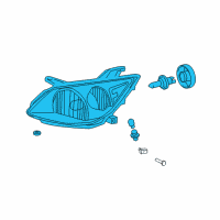 OEM 2003 Pontiac Vibe Capsule/Headlamp/Fog Lamp Headlamp Diagram - 88969943