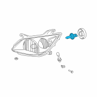 OEM 2008 Pontiac Vibe Bulb Diagram - 16524326