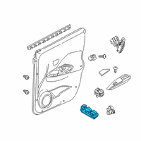 OEM 2020 Nissan Kicks Switch Assy-Power Window, Main Diagram - 25401-5RL0A