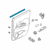 OEM 2021 Nissan Kicks Seal Assy-Front Door Inside, RH Diagram - 80834-5RB0A