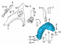 OEM 2022 Ford Escape SHIELD Diagram - LJ6Z-16102-J