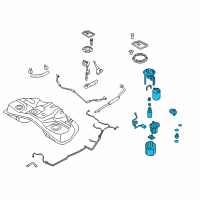 OEM 2010 Hyundai Genesis Coupe Complete-Fuel Pump Diagram - 31110-2M500