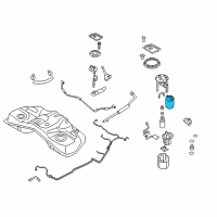 OEM 2012 Hyundai Genesis Coupe Long Life Fuel Filter Diagram - 31112-2B000