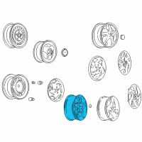 OEM 2003 Pontiac Sunfire Refurbished Alloy Wheel Rim 16X7, 5 Lugs Diagram - 88892578