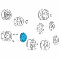 OEM 1995 Pontiac Sunfire Wheel Trim Cover Diagram - 9592478