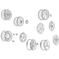 OEM 2005 Pontiac Sunfire Wheel Trim Cap Diagram - 9594625