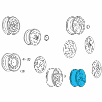 OEM 2003 Pontiac Sunfire Wheel, Alloy Diagram - 88892579