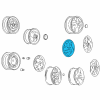 OEM Pontiac Grand Am Wheel Trim Cover Diagram - 9592477