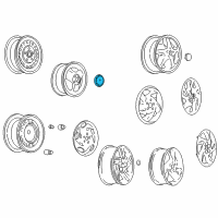 OEM 1997 Pontiac Sunfire Wheel Trim CAP Diagram - 22567779