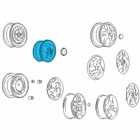 OEM 1999 Pontiac Sunfire Wheel Rim Kit, Aluminum (16X6) Diagram - 12365475