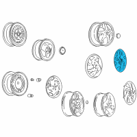 OEM 2002 Pontiac Sunfire Wheel TRIM COVER Assembly 14" *Silver Spark Diagram - 9593210