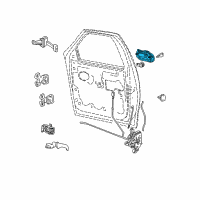 OEM 2002 Ford Expedition Exterior Door Handle Diagram - 2L1Z7822404AAA