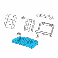 OEM 2000 Ford Mustang Seat Cushion Diagram - XR3Z-6363804-AAA