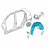 OEM 2019 GMC Terrain Wheelhouse Liner Diagram - 84700609