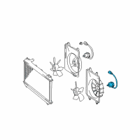 OEM Toyota Sienna Fan Motor Diagram - 16363-0A070