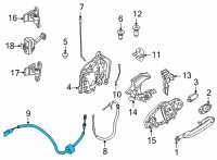 OEM BMW 430i BOWDEN CABLE, INSIDE DOOR OP Diagram - 51-21-7-955-155