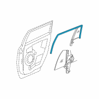 OEM 2006 Chrysler Pacifica WEATHERSTRIP-Rear Door Glass Run Diagram - 5102342AC