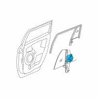 OEM 2008 Chrysler Pacifica Rear Door Window Regulator Diagram - 5020791AA