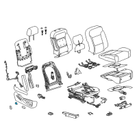 OEM 2022 Cadillac XT5 Seat Switch Knob Diagram - 22898994