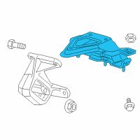 OEM Ram Dakota Bracket-Transmission Mount Diagram - 52013581AD